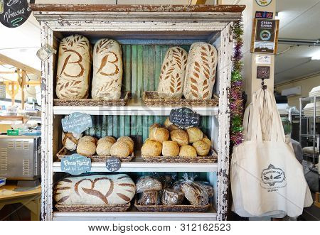 New Orleans,la/usa -03-24-2019: Fresh Baked Bread At Breads On Oak, A Vegan And Vegetarian Bakery An