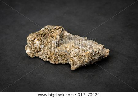 Pyrite Yellow Gemstone Looking Like Gold Sparkling In Light