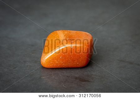 Red Aventurin Quartz Gemstone In Different Tones In Orange Red And Yellow