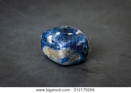 Sodalite Gemstone Different Tones Of Blue White And Black