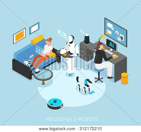 Robot Integrated Smart Home With Programmed Humanoid Cooking Serving Meals Cleaning Learning Tasks I