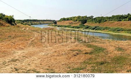 Artificial Water Way Canal In Vojvodina Serbia