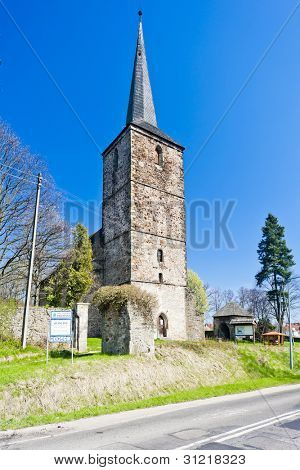 romanesque church in Swierzawa, Silesia, Poland