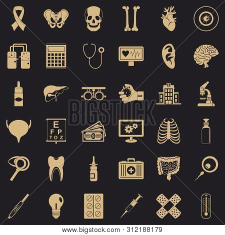 Good Diagnostic Icons Set. Simple Style Of 36 Good Diagnostic Icons For Web For Any Design