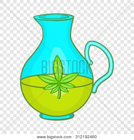 Organic Hemp Oil Icon In Cartoon Style Isolated On Background For Any Web Design