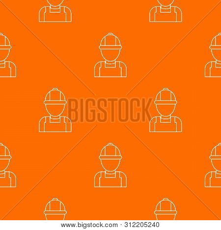 Man Mechanic Pattern Orange For Any Web Design Best