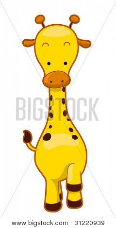 Abbildung einer zu Fuß Giraffe