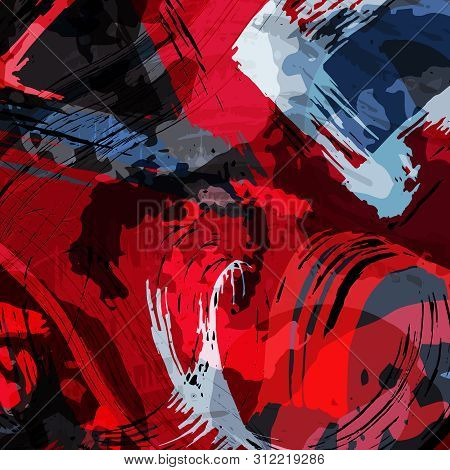 Abstract Geometric Colored Background In The Style Of Graffiti. Qualitative Illustration For Your De