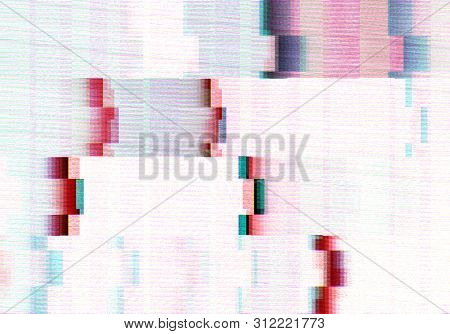 Abstract Background With Glitch Scanlines Tv Style