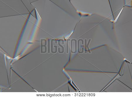 Abstract Background With 3d Shapes And Prism Color Shift