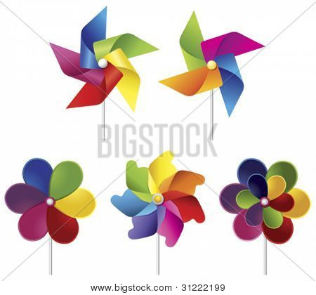 เวกเตอร์ windmills สีสัน