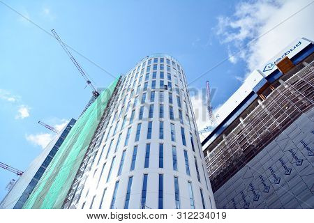 Warsaw, Poland. 18 July 2019. Construction Of The Warsaw Hub. The Warsaw Hub Will Comprise 75,000 Sq