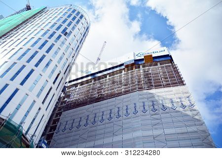 Warsaw, Poland. 18 July 2019. Construction Of The Warsaw Hub. The Warsaw Hub Will Comprise 75,000 Sq