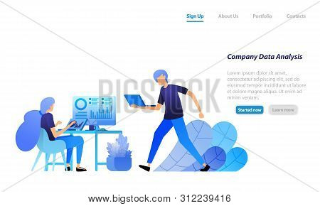 Employees Analyze Company Statistical Data. Search For And Solve Corporate Problems In Data Analysis