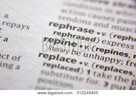 Word Or Phrase Repine In A Dictionary