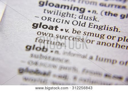 Word Or Phrase Gloat In A Dictionary