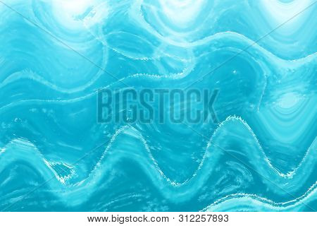 Abstract Image Of Blue Tone Color Background And White Stripes; Abstract Background Of Blue Sea Wave