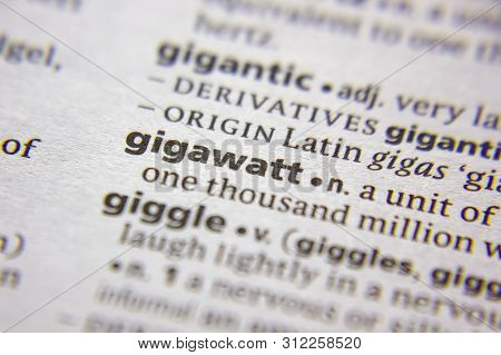 Word Or Phrase Gigawatt In A Dictionary