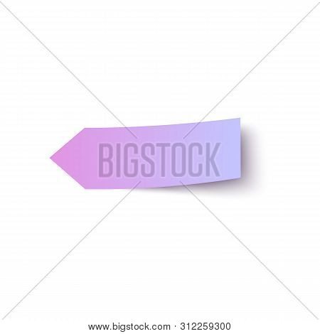 Oblong Gradient Color Arrow-shaped Sticker With Peeling Off Edge Realistic Style