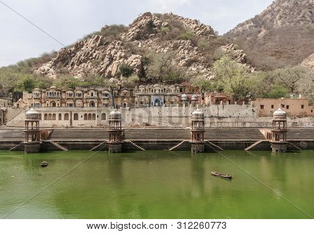 Lake At The City Palace In Alwar