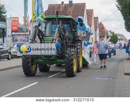 Kirchheimbolanden, Rheinland-pfalz, Germany-06 23 2019: Holiday Parade On Streets Of German Town Dur