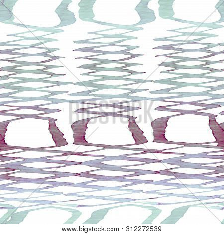 Green Snake Seamless Pattern. Watercolor Hand Drawn Python Print.  Cobra Skin Exotic Texture. Geomet