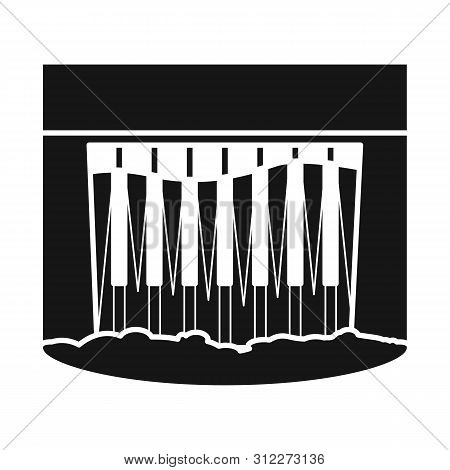 Vector Design Of Station And Water Icon. Set Of Station And Hydroelectric Vector Icon For Stock.
