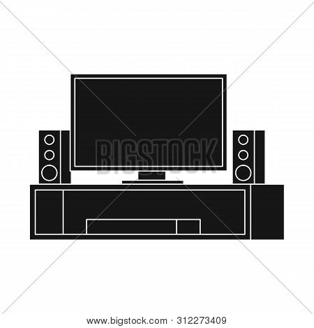 Vector Illustration Of Theater And Home Logo. Collection Of Theater And Audio Vector Icon For Stock.