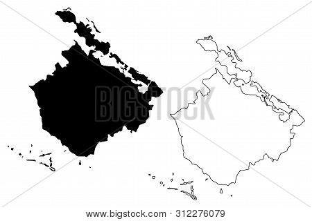 Camaguey Province (republic Of Cuba, Provinces Of Cuba) Map Vector Illustration, Scribble Sketch Cam
