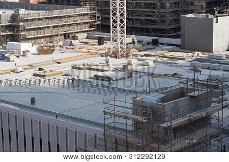 Masdar City, Abu Dhabi, Uae - July, 2019. Construction Of The New City - Masdar, The First Eco Frien