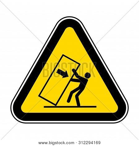 Body Crush Tip Over Hazard Symbol Sign, Vector Illustration, Isolate On White Background Label .eps1