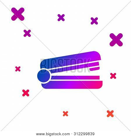 Color Office Stapler Icon Isolated On White Background. Stapler, Staple, Paper, Cardboard, Office Eq