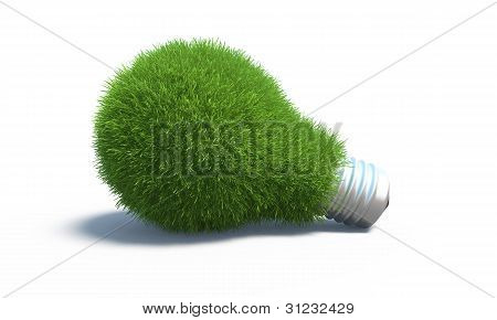 zöld energia fogalmát. 3D rendering fehér háttér