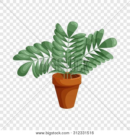 Plant In Ceramic Pot Icon In Cartoon Style Isolated On Background For Any Web Design