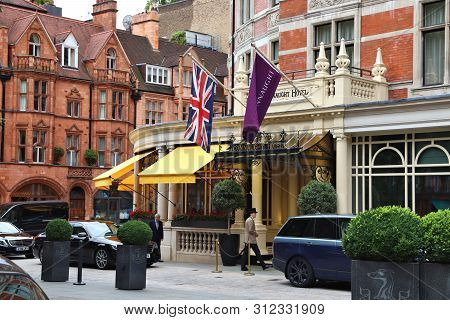 London, Uk - July 15, 2019: Connaught Hotel Five Star Luxury Hotel In Mayfair District, London. Ther