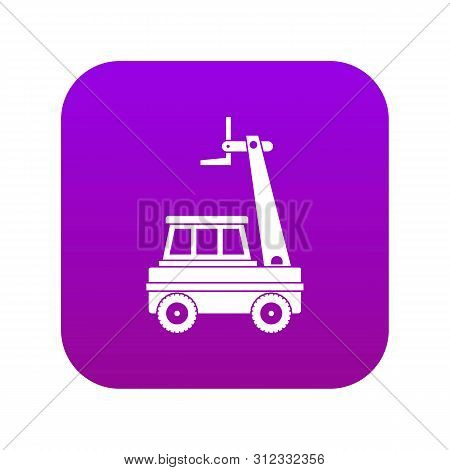Cherry Picker Icon Digital Purple For Any Design Isolated On White Vector Illustration