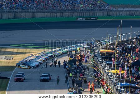 July 13, 2019 - Sparta, Kentucky, USA: The NASCAR Xfinity Series teams take to the track for the Alsco 300 at Kentucky Speedway in Sparta, Kentucky.