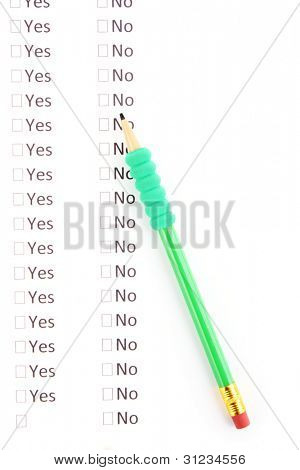 Ano, nebo ne cheklist detail