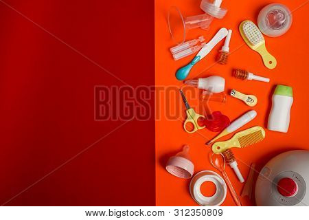 Shower Gel Bottle With Baby Care Accessories