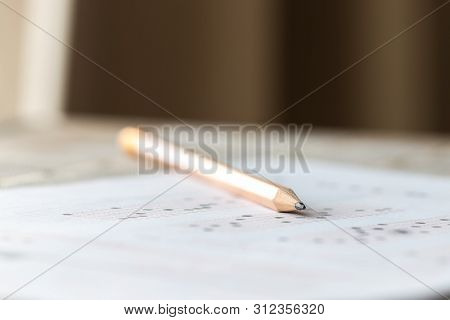 Standardized Test Exam Multiple Carbon Paper Form With Gray Black Answers Sheet Bubbled And Pencil R