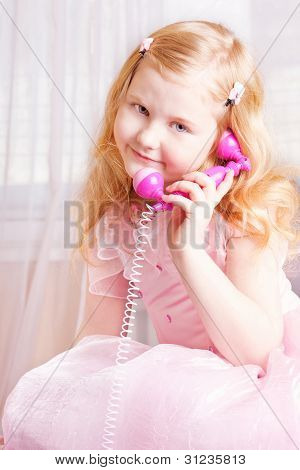 Beautiful Girl With Phone