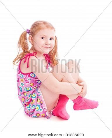 Smile Girl Isolated On White