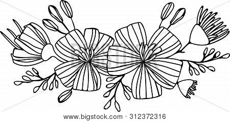 Bouquet Of Daisies Flowers, Vector Illustration. Decor For Cards, Invitations, Weddings And Invitati