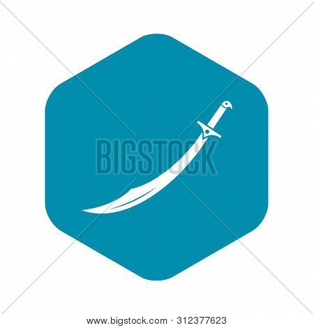 Scimitar Sword Icon. Simple Illustration Of Scimitar Sword Icon For Web