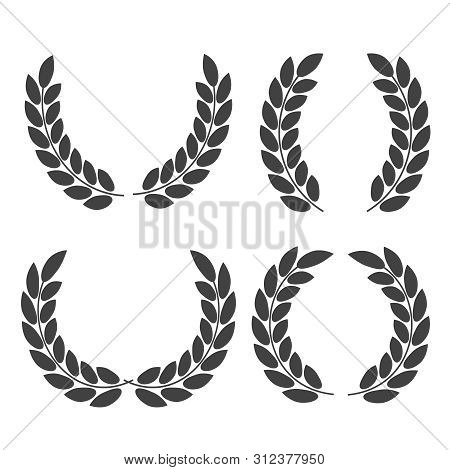 Set Of Laurel Wreaths. Icon Laurel Wreat
