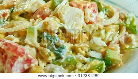 Gazpacho  - Puerto Rican Salt Cod Salad, Refreshing Salad Composed Of Flaky Salt Cod.