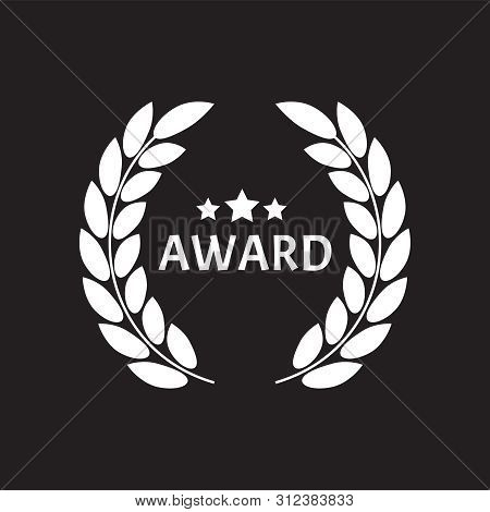 Retro Vintage Golden Laurel Wreaths. Icon Laurel Wreat