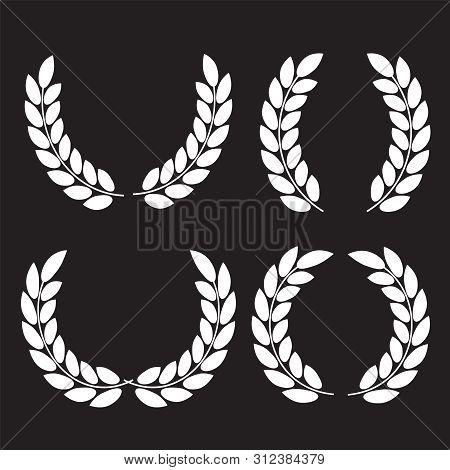 Set Of Laurel Wreaths. Icon Laurel Wreat