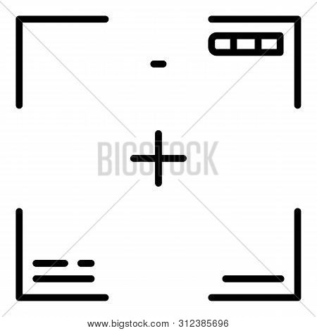 Cinema Recording Frame Icon. Outline Cinema Recording Frame Icon For Web Design Isolated On White Ba