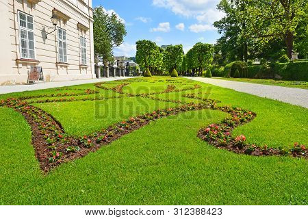 Mirabell Palace Or Schloss Mirabell And Mirabell Gardens In Salzburg